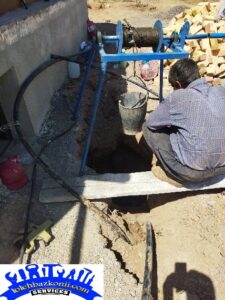 حفر چاه ماشینی در قلعه حسن خان
