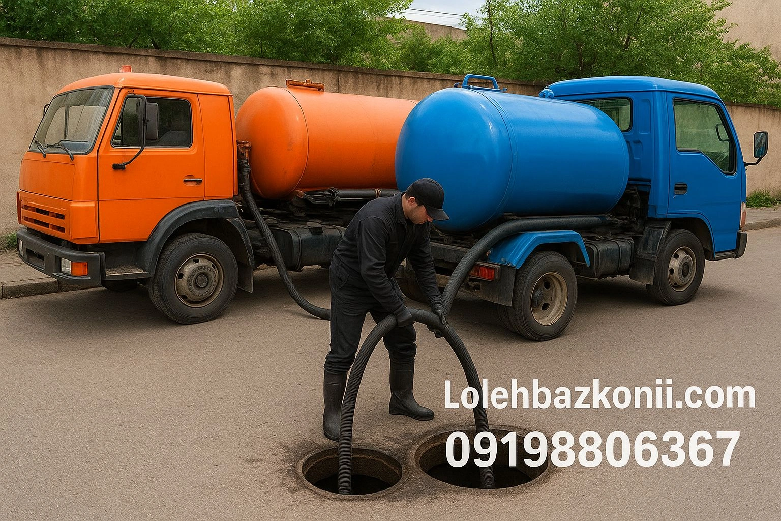 خالی کردن چاه فاضلاب در خیابان داروپخش تهران