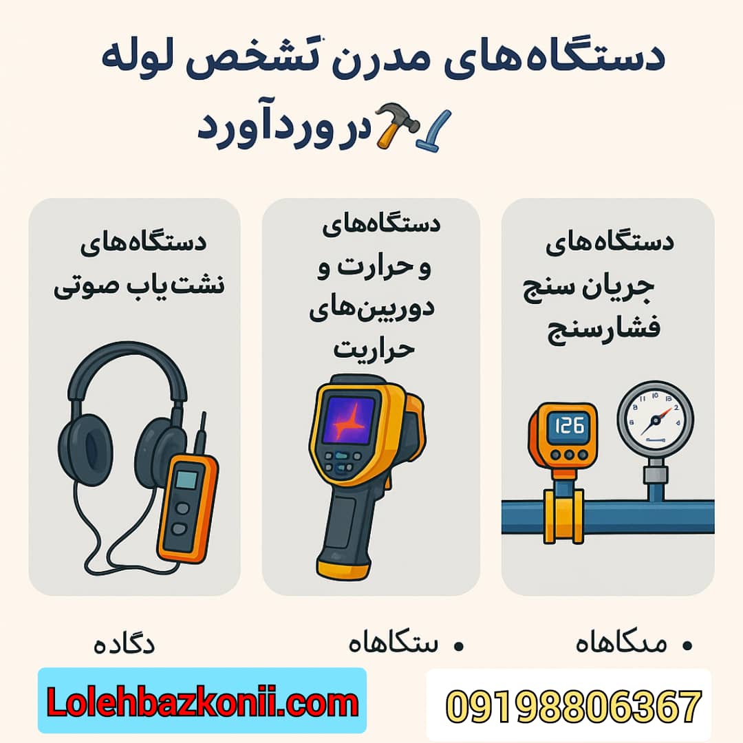 روش های تشخیص نشتی لوله در وردآورد تهران