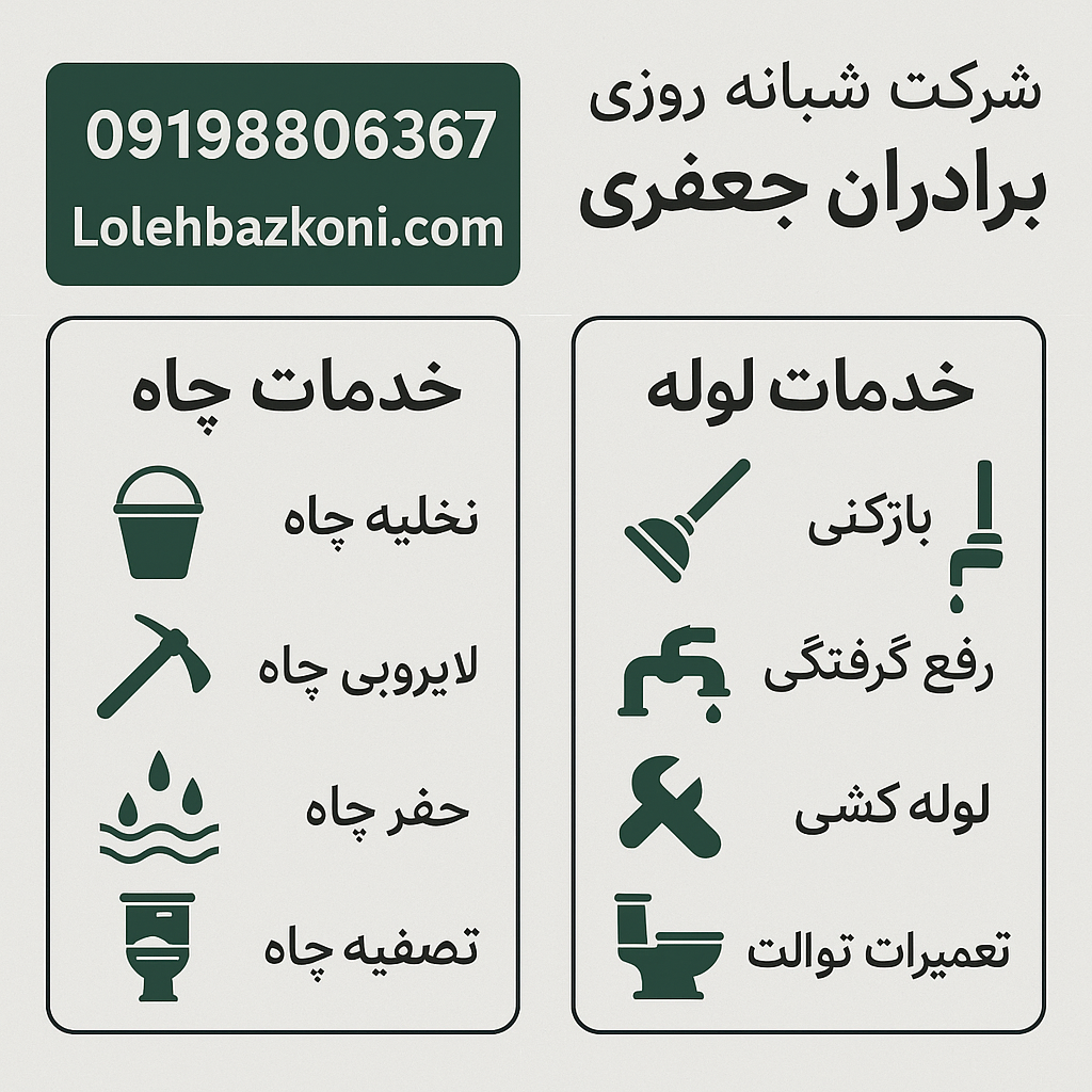 خدمات کامل چاه و لوله در وردآورد تهران