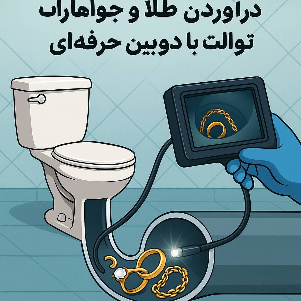 گیر کردن طلا و جواهرات داخل لوله فاضلاب در وردآورد تهران