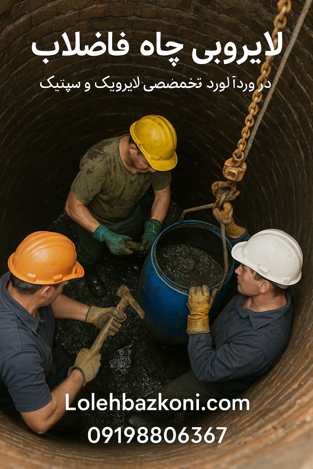 لایروبی تخصصی چاه فاضلاب در وردآورد تهران فوری و شبانه روزی